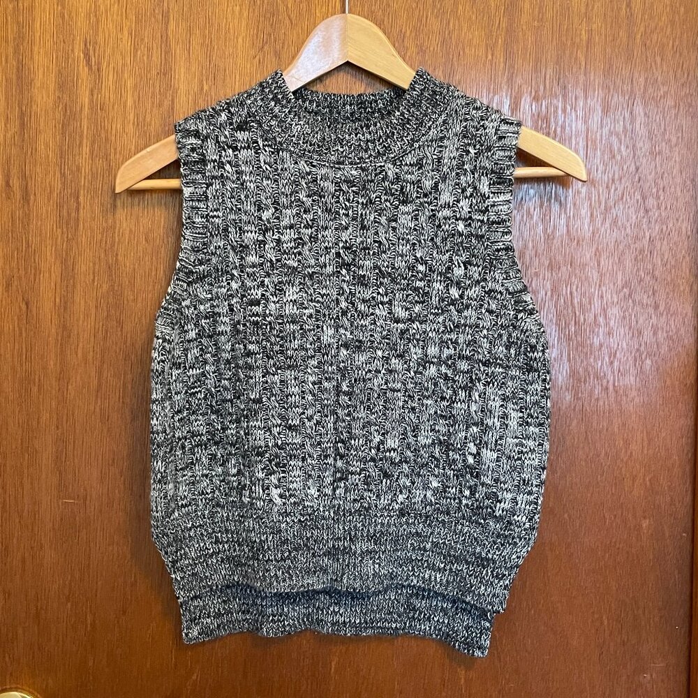 Heather Grey Sleeveless Sweater XS